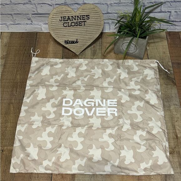 Dagne Dover Camo Camouflage Neutral Tan Cream Dust Bag Cover Drawstring Travel - Picture 1 of 5
